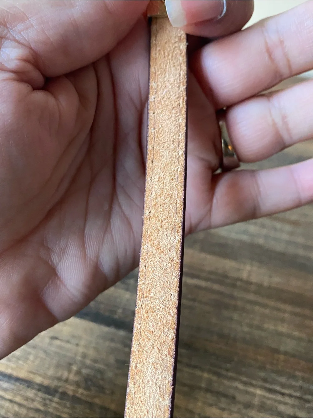 Skinny Leather Belt, 36”